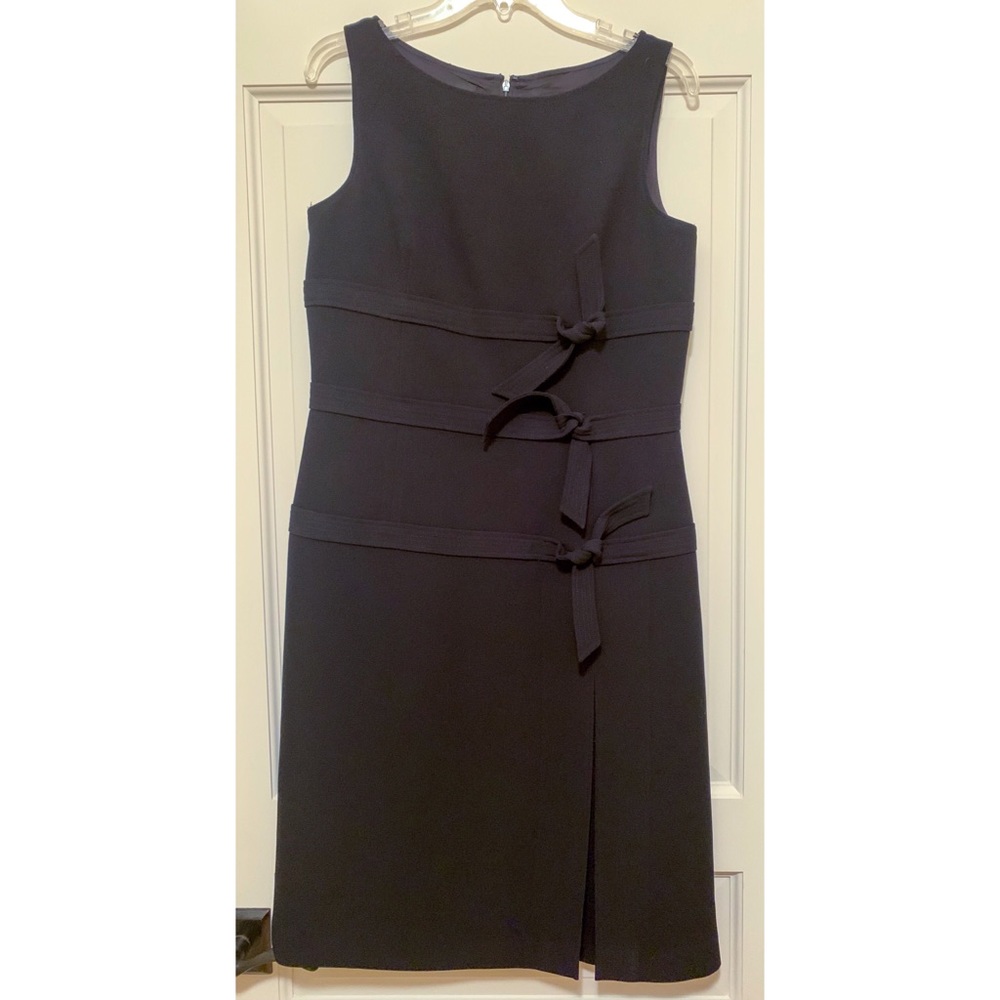 EUC Donna Morgan Black Dress with Bow Detail